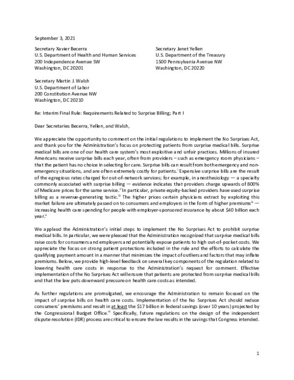 Arnold Ventures SMB Part 1 Response