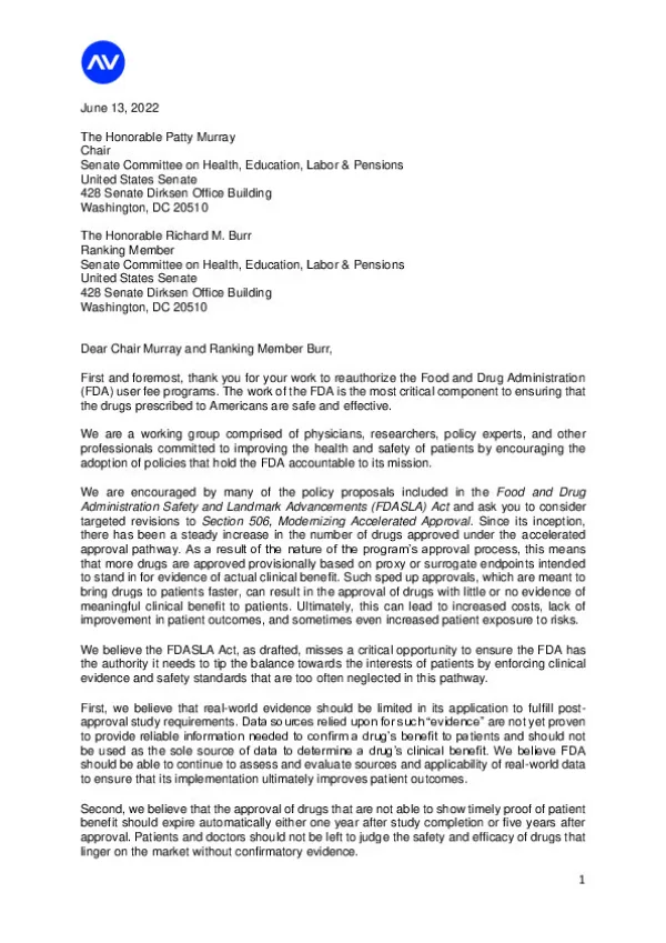 HELP FDASLA Letter Arnold Ventures FINAL