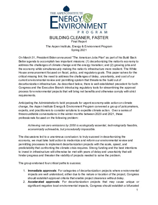 Building Cleaner Faster Final Report