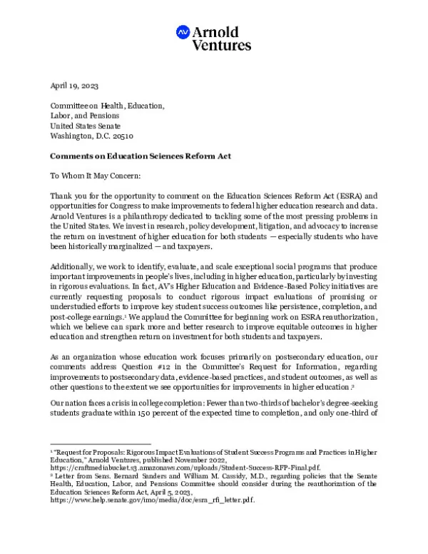 AV Comments on ESRA 4 19 23