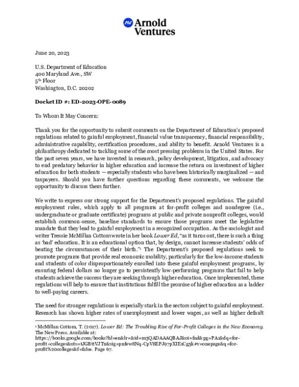 AV Comment on GE NPRM 6 20 23