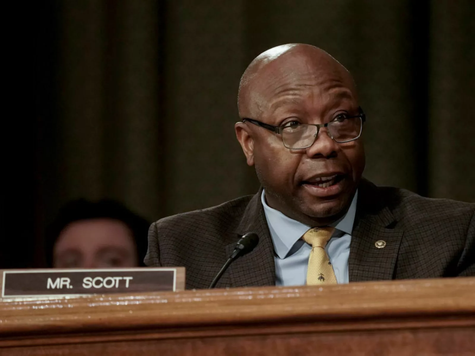 A view of Senator Tim Scott in Congress.
